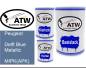 Preview: Peugeot, Delft Blue Metallic, MIPK(APK): 500ml Lackdose + 500ml Klarlack + 250ml Härter - Set, von ATW Autoteile West.